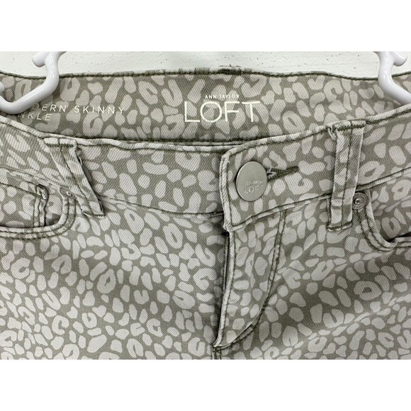 Ann Taylor LOFT Women Modern Skinny Ankle Jeans Leopard Denim. Size: 25/0 - Picture 6 of 12